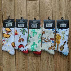 5 Pairs of Cinco de Mayo Theme Socks